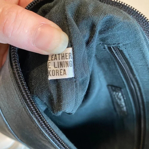 Samantha Scott Black Leather Wristlet Clutch Bag - Picture 8 of 10